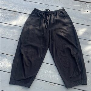 COS Cotton Barrel Black Joggers